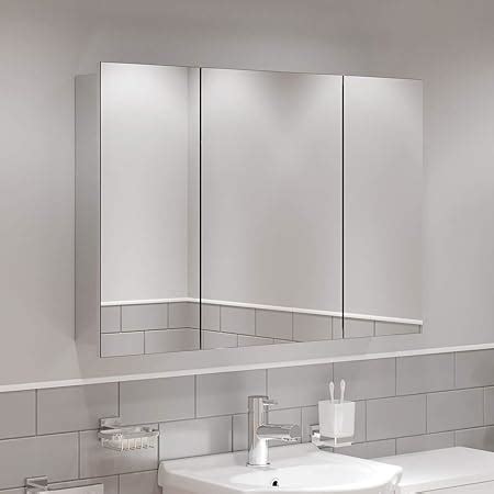 triple mirror door bathroom cabinet